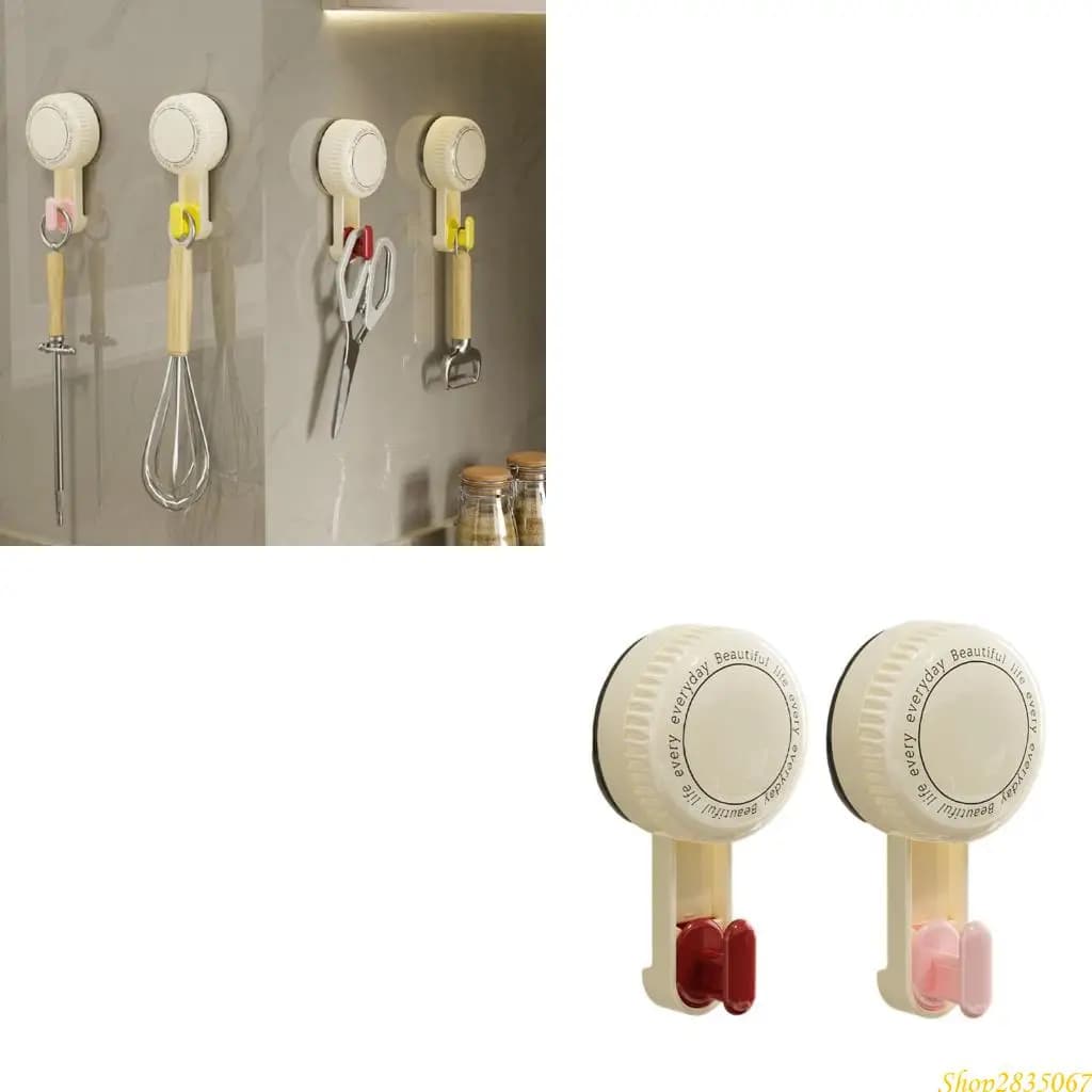 Gancio a ventosa resistente Gancio dal design girevole a 360 gradi Ideale per utensili da cucina e accessori per il bagno 831F