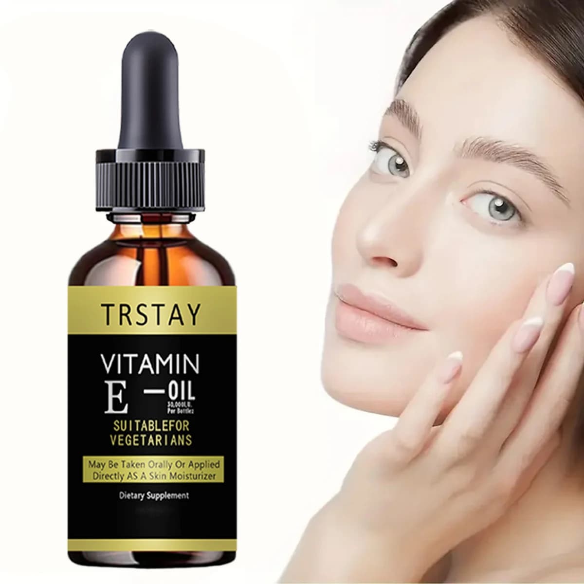 Vitamina E Essenza per il viso Idratante Sbiancante Rassodante Antirughe Cura della pelle Prettycowry Olio essenziale per la cura del viso delle donne