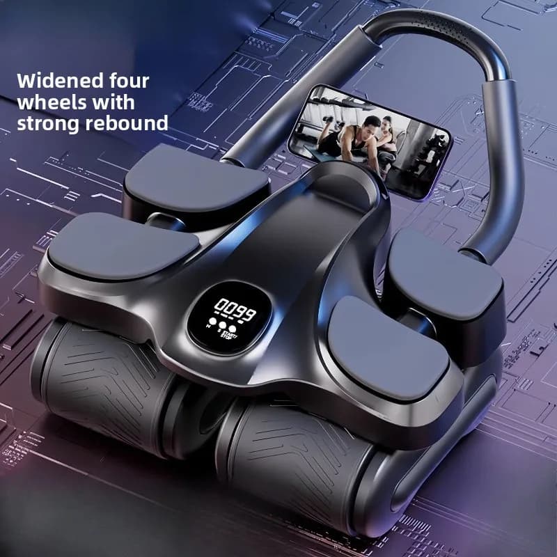 Intelligent Abdominal Roll up Machine, Slimming Belly Pilates Exercise, Abdominal Muscle Wheel Fitness Equipment，Ab Rollers