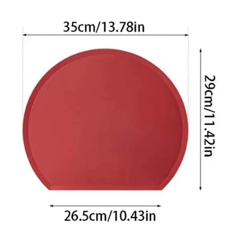 Tagliere da Cucina in Silicone Spesso, Tagliere Flessibile Bifacciale in TPU, Tagliere Semicircolare Antiscivolo in Gomma