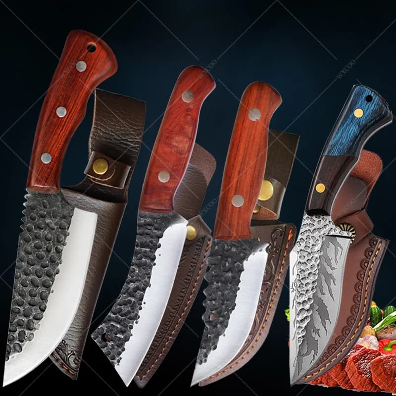 Stainless Steel Meat Fruit Vegetables Fish Chef knife Forged butcher bone knife Meat slicer Cooking vegetable slicer
