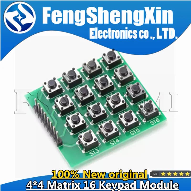 1 pz 8pin 4*4 4x4 Matrix 16 tastiera tastiera Breadboard modulo 16 pulsanti Mcu per arduino Kit di avviamento fai da te