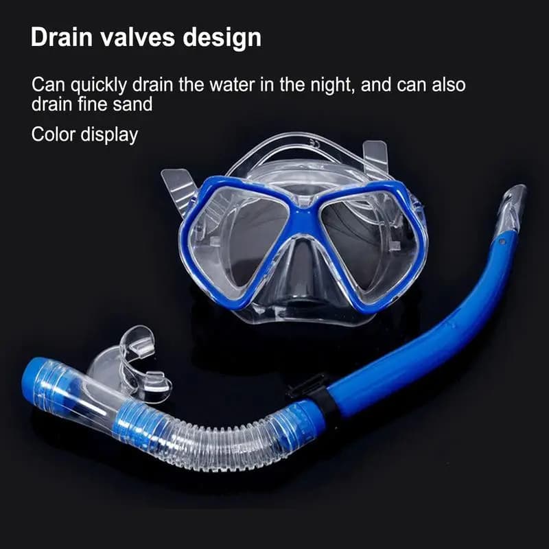 Maschera per immersioni subacquee Set da snorkeling per adulti Occhiali in vetro temperato Anti-perdite e antiappannamento Vista panoramica Snorkeling Gear Training