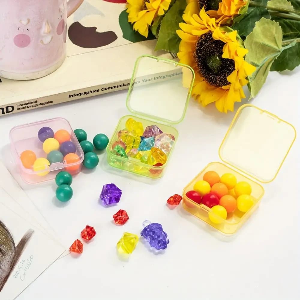 Handicrafts Transparent Storage Box Jewelry DIY Strass Mosaic Storage Container Hair Accessories Nail Art