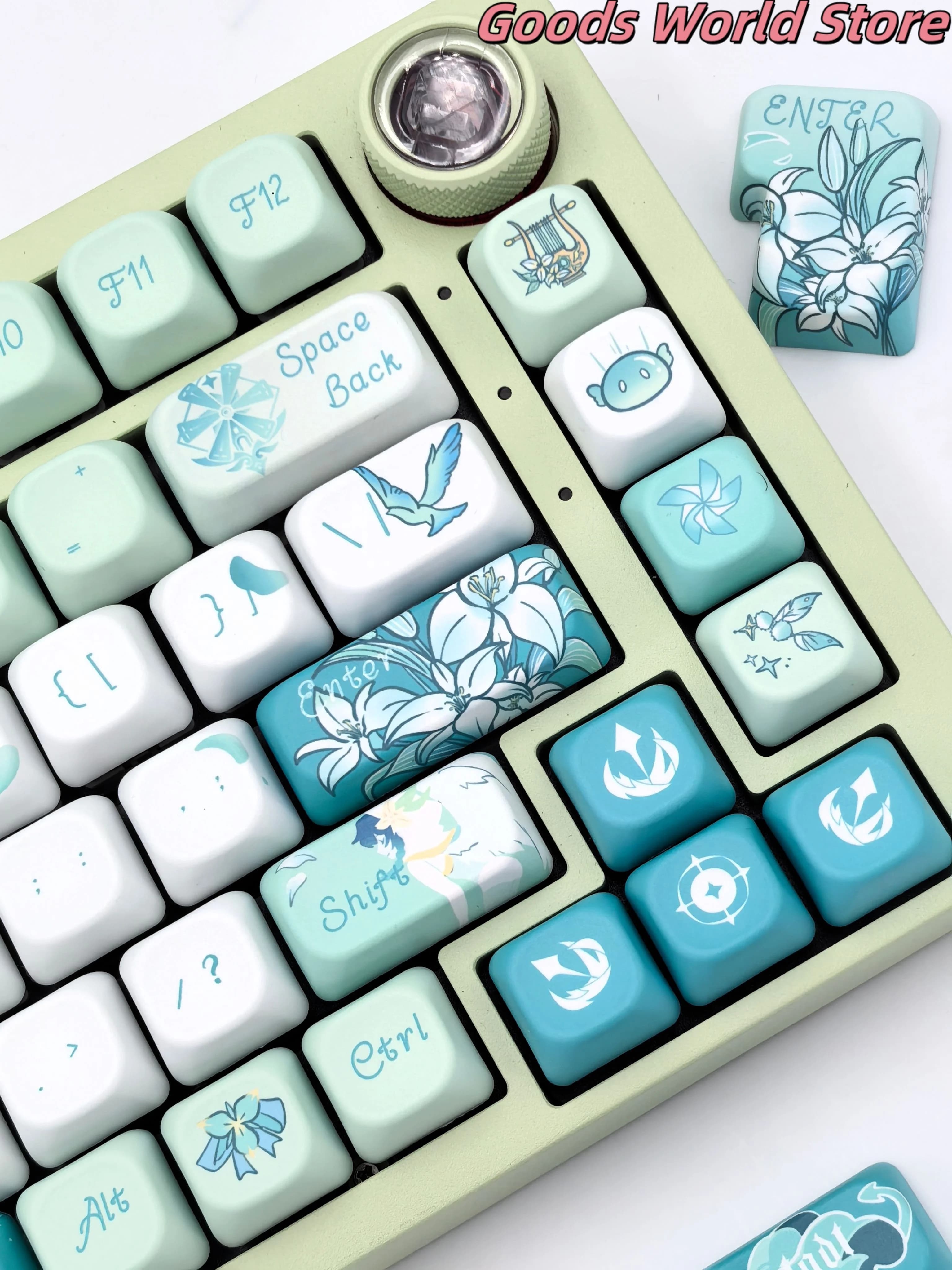 Available Winds keycap Game Genshin Impact Keycap Mechanical Keypad Twenty Cosplay Costume Anime Halloween Gift