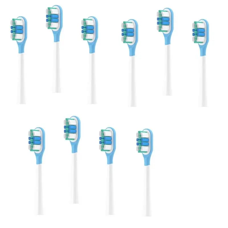 SPECIAL OFFER - 10 PEZZI Soft Replacement Heads with Setole Ammortizer for Electric Brush Laifen LFTB01-P Green