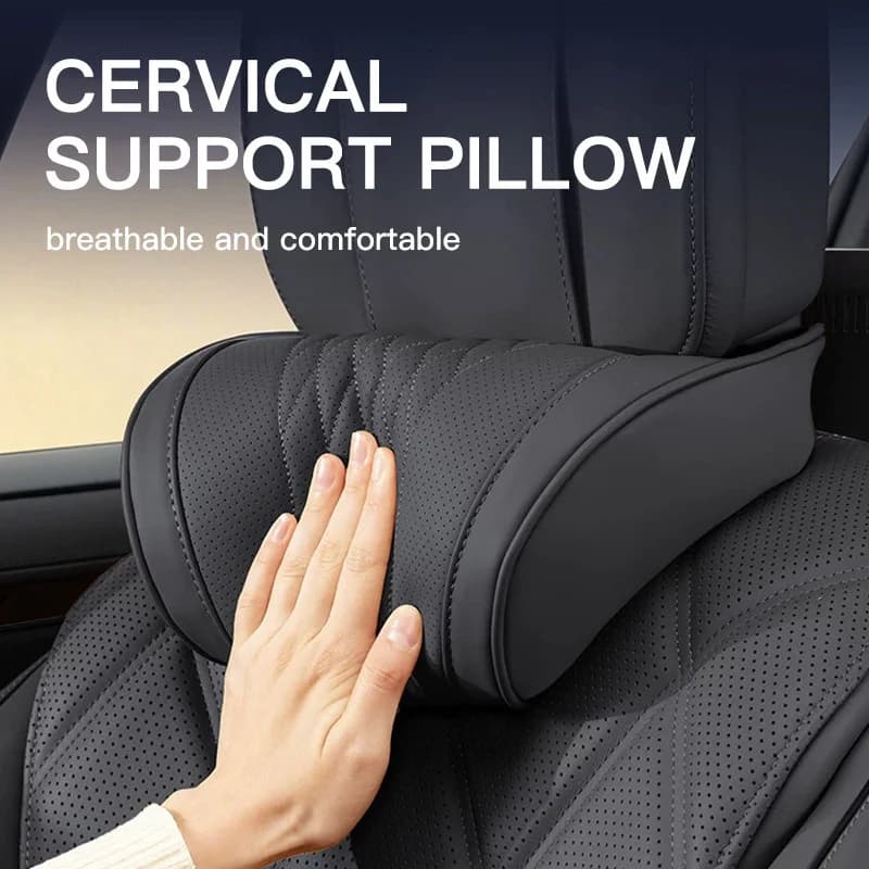 For Leapmotor C10 C16 B10 C11 Nappa Leather Headrest Lumbar Support Car Seat Neck Pillow Lower Back Cushion Driving Accessories
