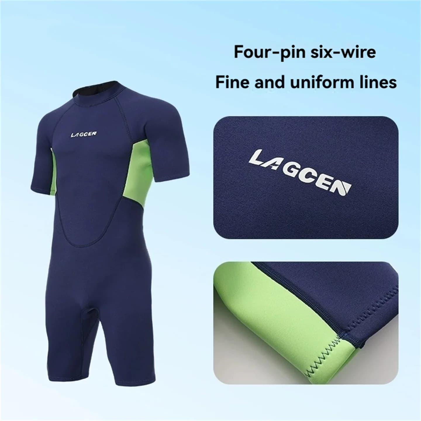 Muta da sub a maniche corte in neoprene da 3 mm da uomo estivo Muta da sub monopezzo Scuba Pesca subacquea Snorkeling Surf Costume da bagno termico