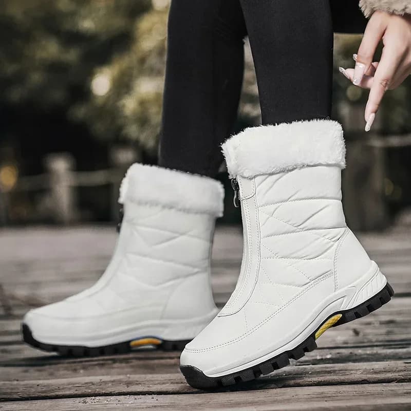 Stivali da Neve Invernali di Alta Gamma per Donne, Sneakers Impermeabili, Stivali Caldi Antiscivolo, Scarponi da Escursionismo Femminili, Scarpe da Lavoro, Botas Mujer