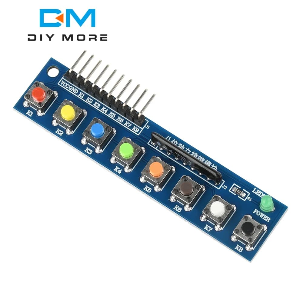 Modulo pulsante a sfioramento con 8 pulsanti indipendenti 3.3-5V con modulo tastiera indicatore LED per Arduino ARM Raspberry Pi