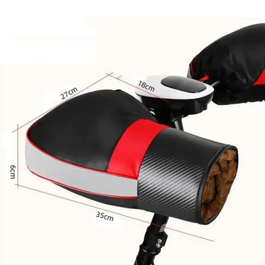 Guanti da Ciclismo Autunno-Inverno in PU Impermeabili per Veicoli Elettrici e Moto, Guanti Imbottiti in Cotone, Vendita all'Ingrosso