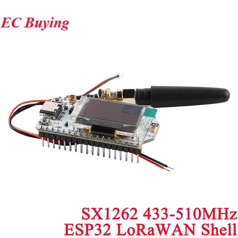 ESP32 SX1262 LoRa 433-510 MHz Display OLED Modulo WIFI Scheda di Sviluppo 433 mhz per Arduino LoRaWAN Shell Meshtastic Mesh Network