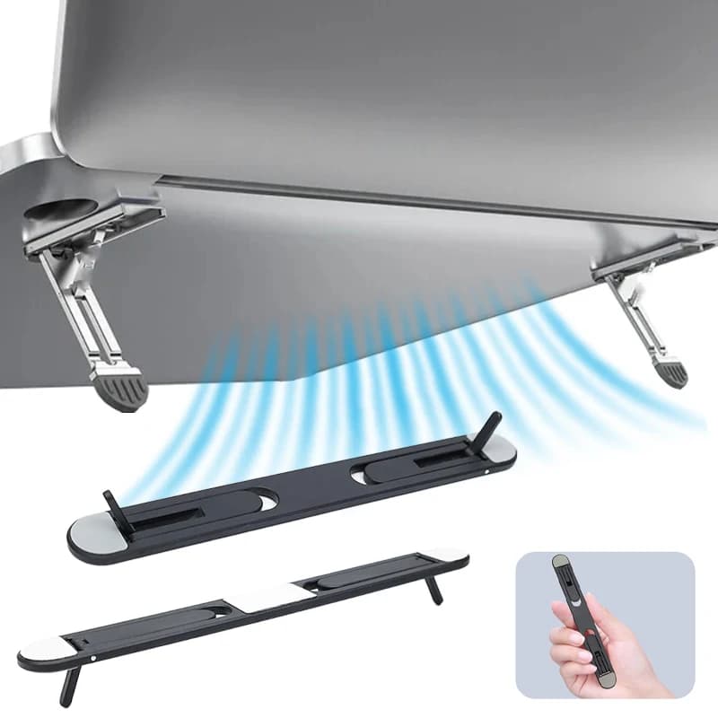 Supporto Pieghevole per Laptop, Compatibile con Macbook Pro Air, Supporto Invisibile per Notebook, Base di Raffreddamento Universale Adesiva