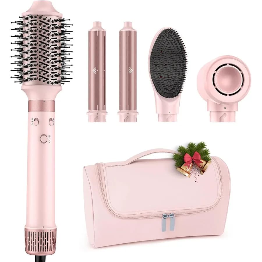 Avvolgimento per styler ad aria calda a doppia tensione - Spazzola per asciugacapelli 5 in 1 con asciugatura rapida Styling per lisciare e volumizzare