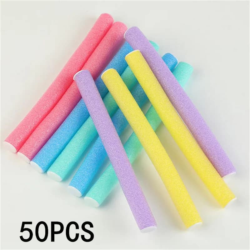 Pack Multipla 10/20/50 pcs. Universal Bigodini for Colorful Sponge Hair, Pearled Cotton, EVA for Creative Hairstyles