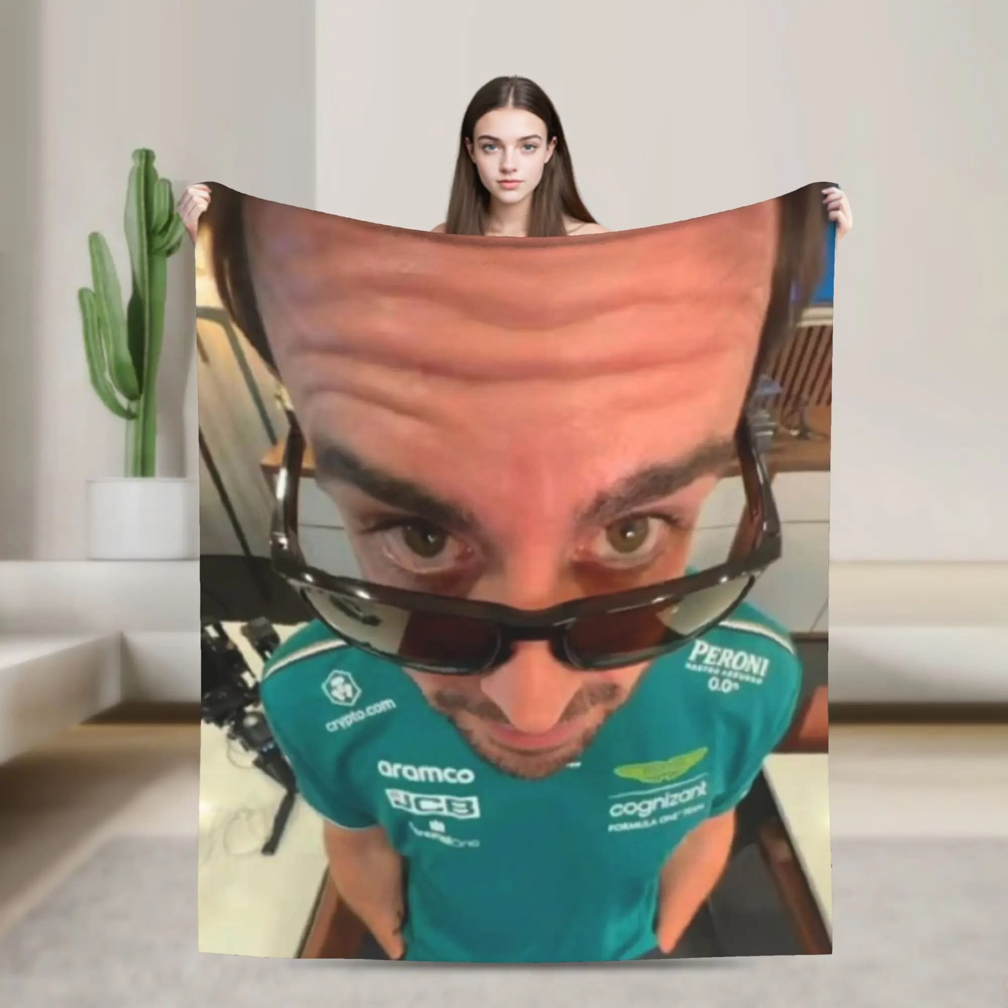 Coperte El Plan Fernando Alonso in flanella, coperte invernali traspiranti e leggere per letto, auto, trapunta sottile in peluche
