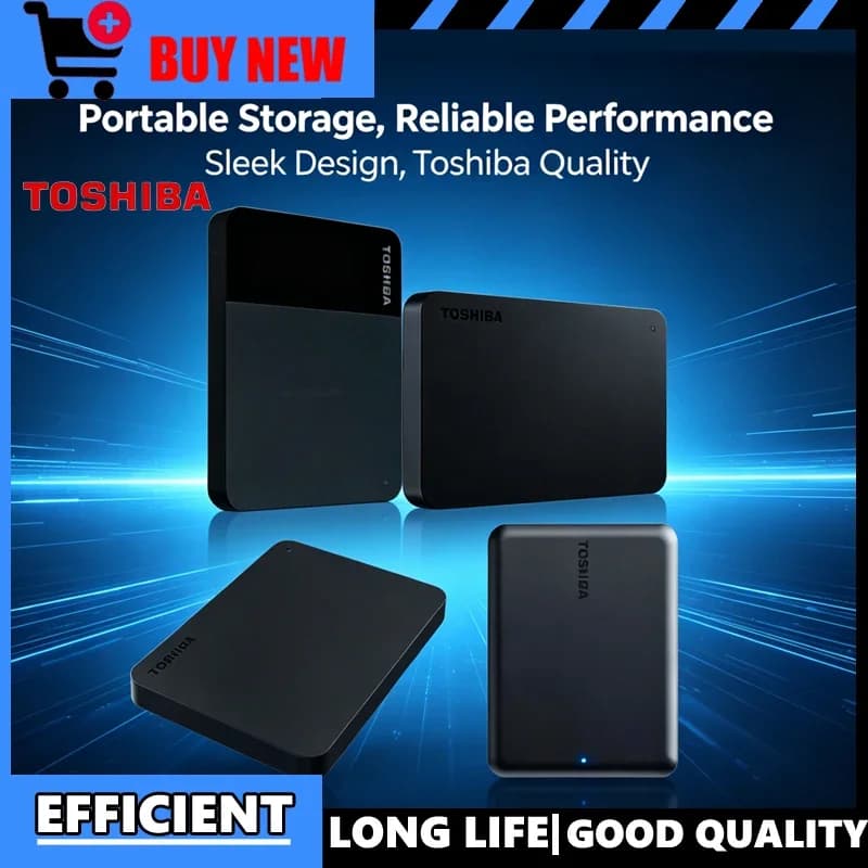 Per Toshiba HDD Esterno TO-J/A3/A5, USB 3.2 Trasferimento Veloce, Compatibile con Mac/Windows, Leggero e Portatile per Backup Sicuro