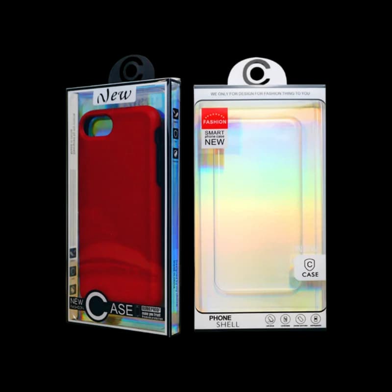 Scatola di plastica universale da 100 pezzi per iPhone 15 16 17 Air Plus Custodia per telefono Confezione Blister Scatole per imballaggio con copertura per smartphone w44