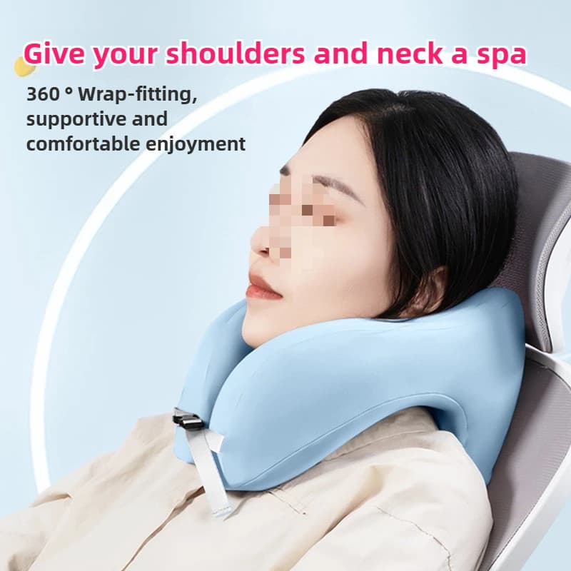 Cuscini da viaggio a forma di U Cuscino da viaggio 2 in 1 Cuscino per il viso in gel rinfrescante Memory Foam Cuscino per il viso Rilassa le braccia Supporto per chirurgia degli occhi