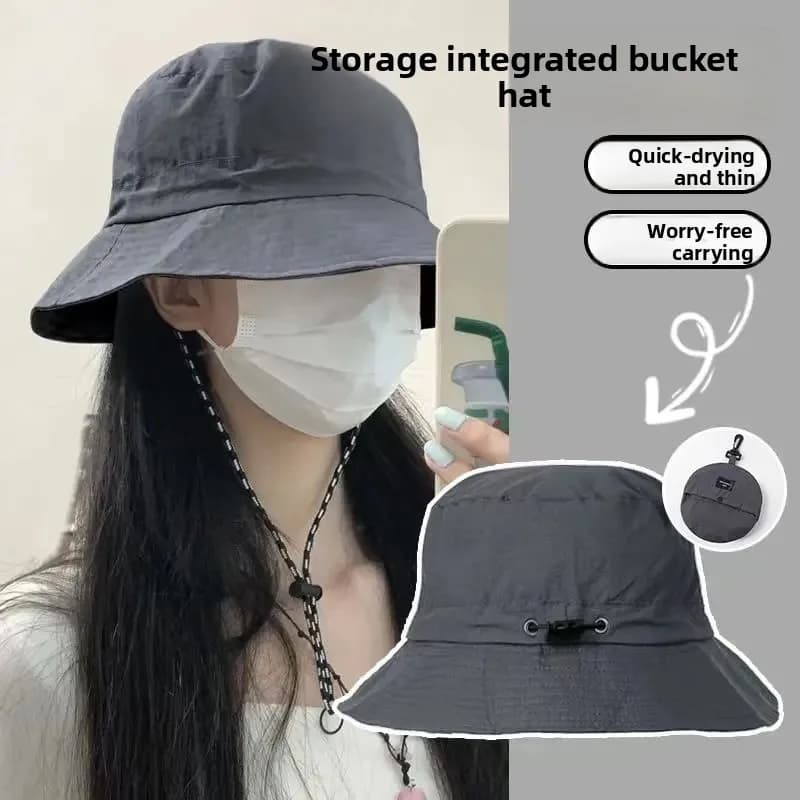 Cappello da Pescatore Estivo Traspirante, Protezione Solare, Asciugatura Rapida, Anti-UV, Impermeabile, Unisex, Pieghevole, per Escursionismo e Viaggi
