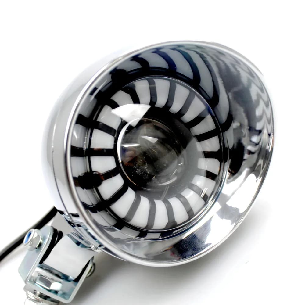 Lampada spot per moto a LED universale cromata Lampada spot per faro 12V Faretto ausiliario Scooter Touring fuoristrada