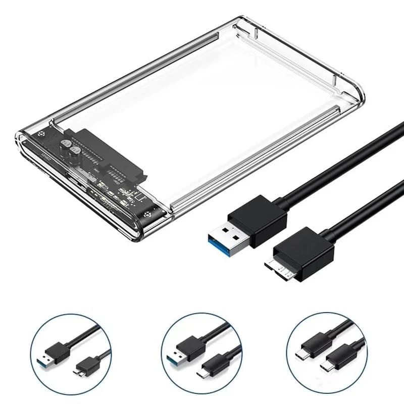 SATA to Type C 2.5 Inch External Storage Case SATA to USB With 5Gbps Transfer Speed HDD SSD Case Hard Drive Enclosure For Laptop