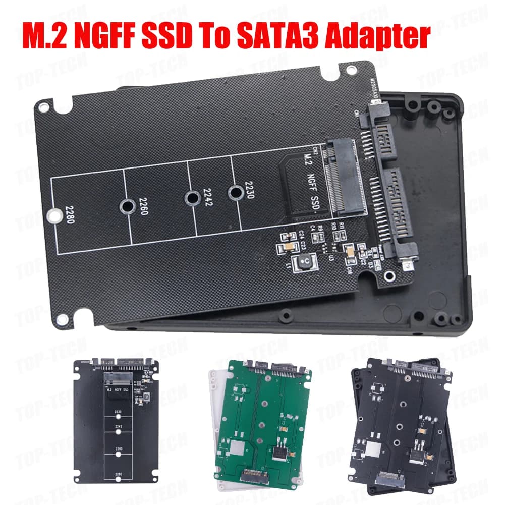 M.2 NGFF SSD a SATA3 scatola del disco rigido esterno scheda adattatore per disco rigido da 6Gbps scheda adattatore da M.2 NGFF a SATA3.0 a doppio uso per PC