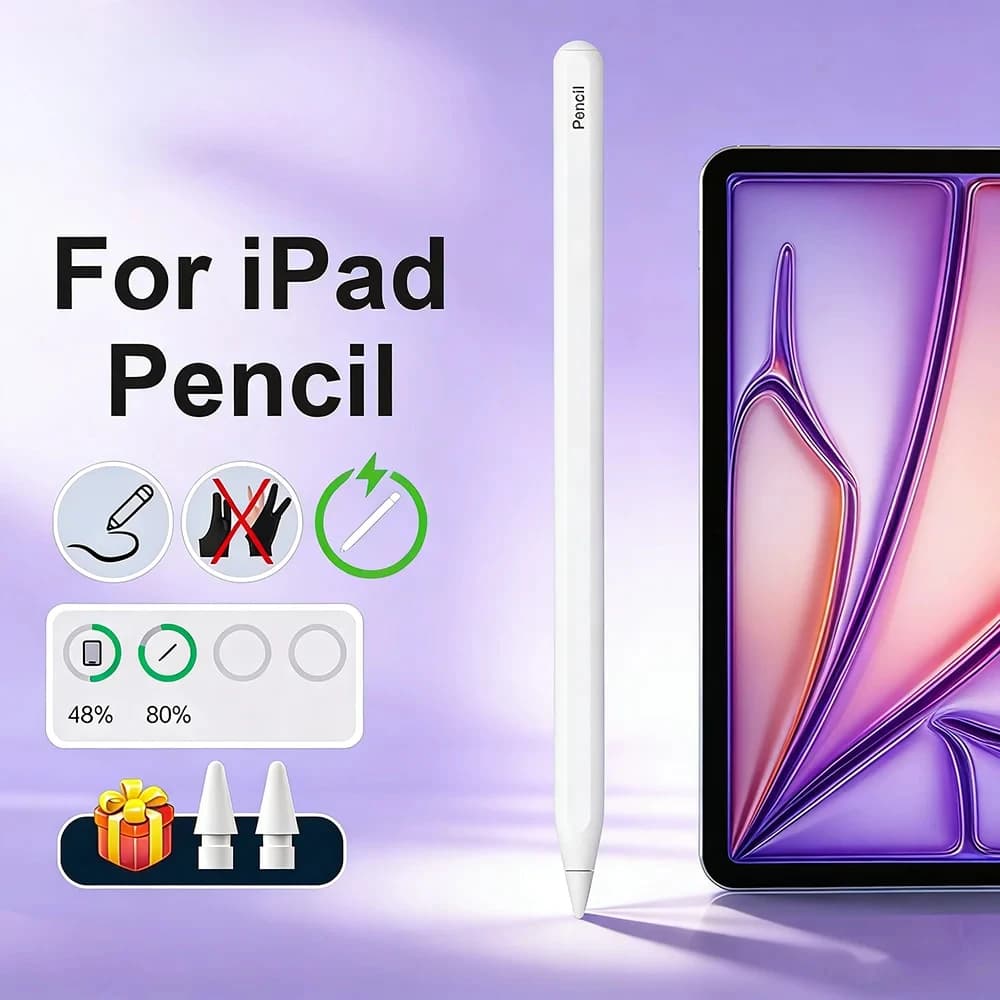 Nuovo Stilo Magnetico 2025 per Apple Pencil 2 con Ricarica Wireless per iPad A16 11 10a Gen Pro 13 12.9 Air 11 M4 M3 Air 4 Mini 7 6