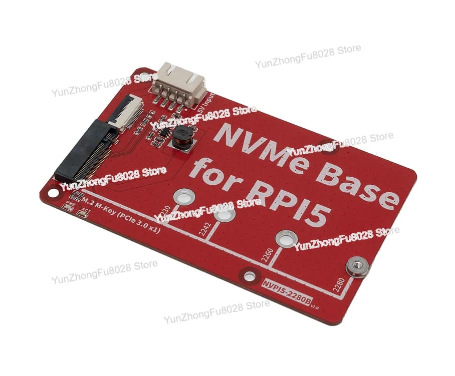 Scheda di sviluppo NVMe NVPI5-2280B SSD HAT PCB M.2 M-Key 2230, 2242, 2260, 2280 PCIe Gen3 per Raspberry Pi 5
