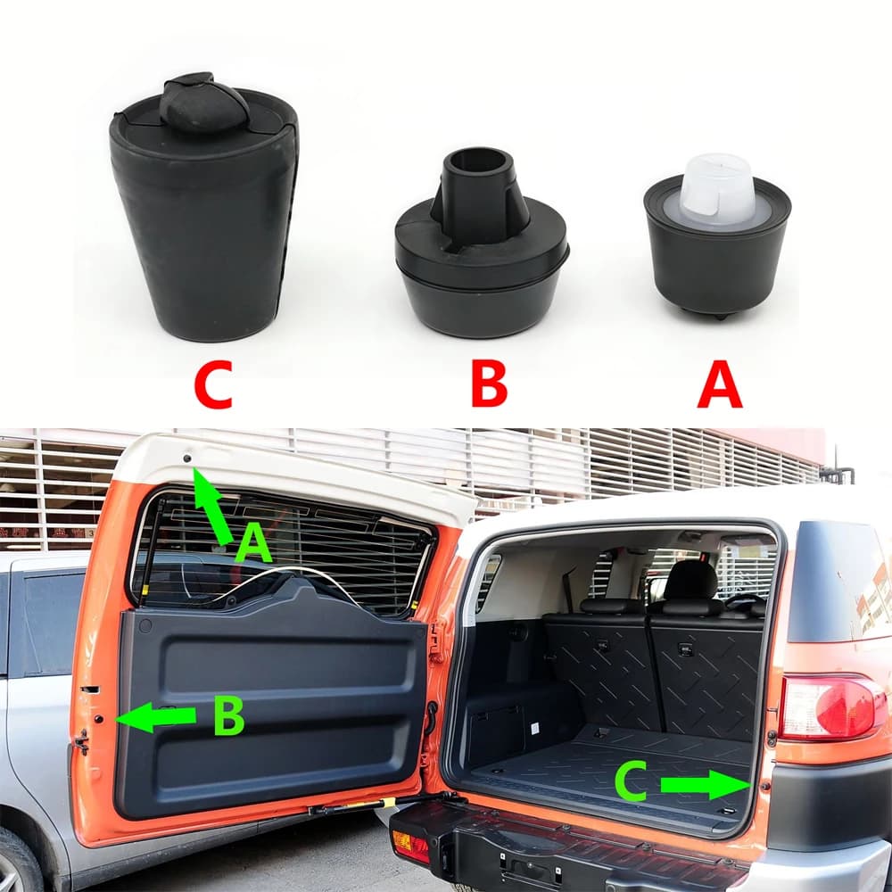 Tampone in gomma per tappo bagagliaio posteriore Cuscino smorzante per portellone posteriore per Toyota FJ Cruiser 2007-2020