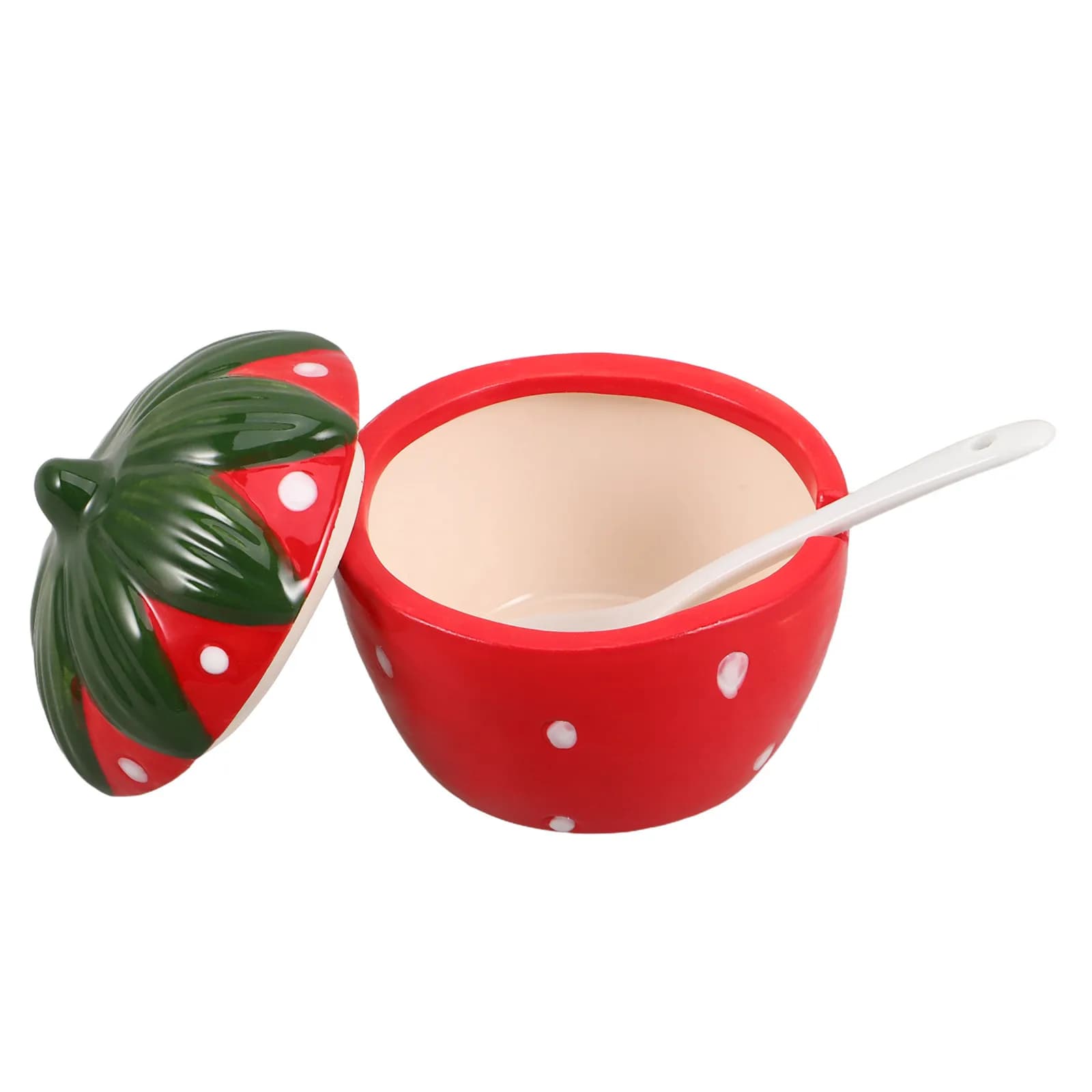 Set di Barattoli in Ceramica per Spezie, Organizzatore da Cucina Creativo, Contenitore per Sale e Pepe con Cucchiaio, Multifunzionale