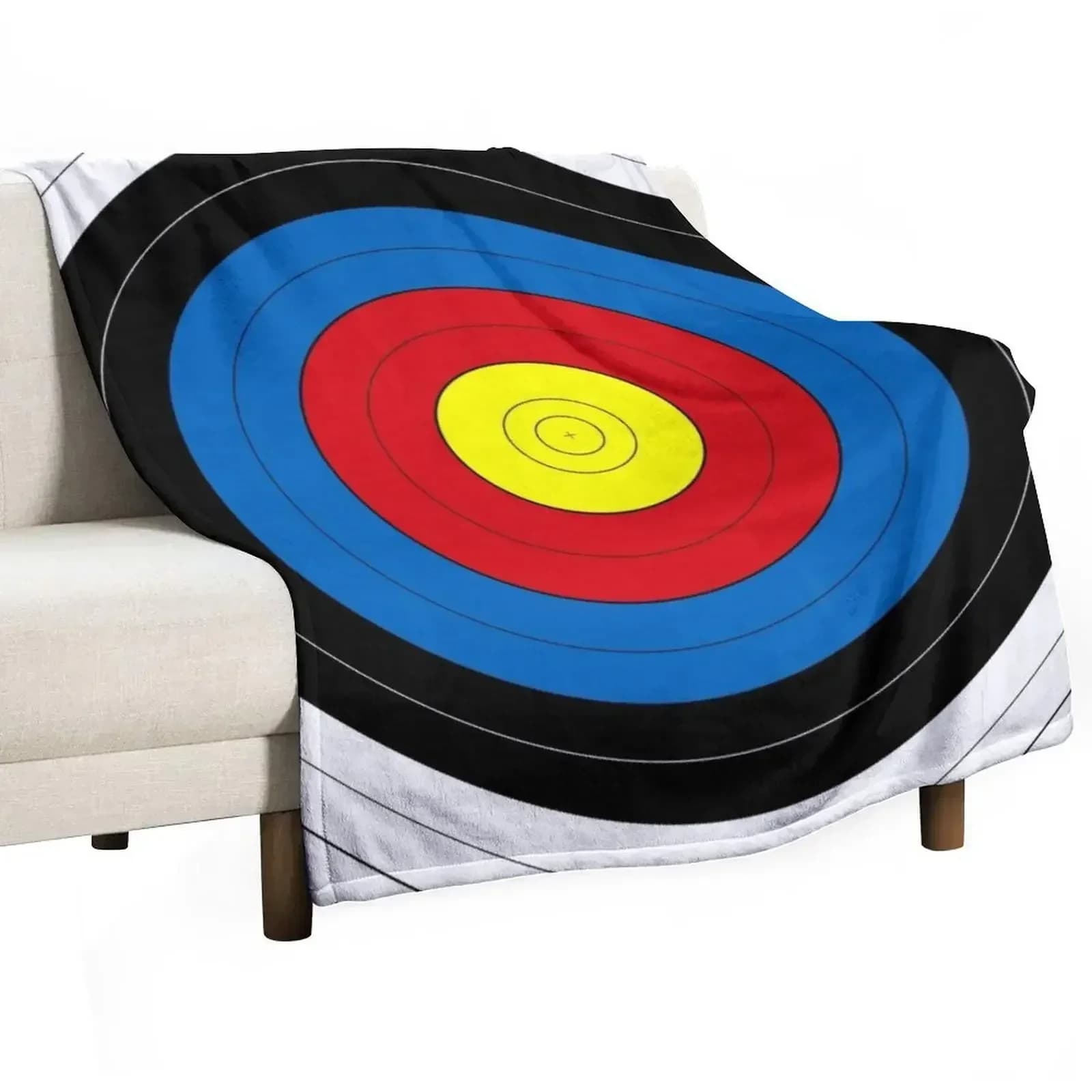 Archery Target Target Face Throw Blanket Warm Plush Fuzzy Blanket for Living Room