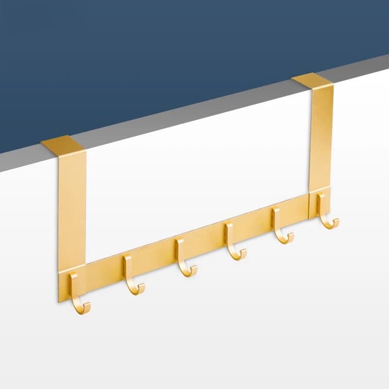 Clothes rack above Badroom Clothes rack with 6 hangers without drilling clothes hangers for towels aluminium alloy wall hook
