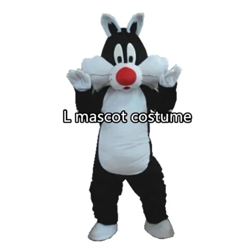 Costume da mascotte gatto Sylvester per adulti, modello ABC123Sylvester, taglia B;6'j,k.9;a