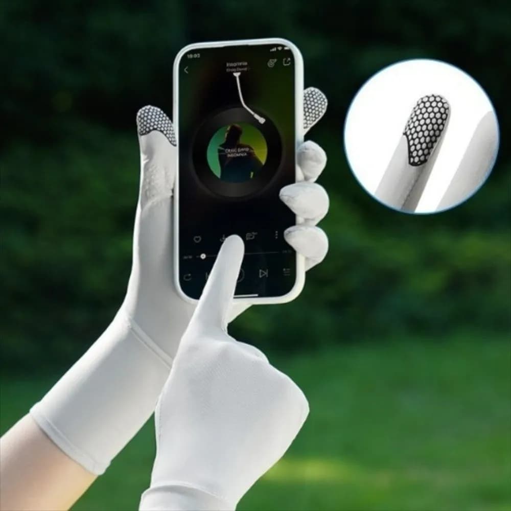 Fashion Thin Fullfinger Sunscreen Gloves UV Protection Anti Slip Driving Gloves Extended Length Ice Feeling Cycling Gloves