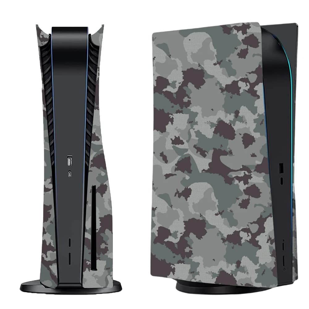 Piastre frontali per Console camouflame grigie per accessori Playstation5 custodia antiurto in ABS per frontalino per PS5 Disc Edition