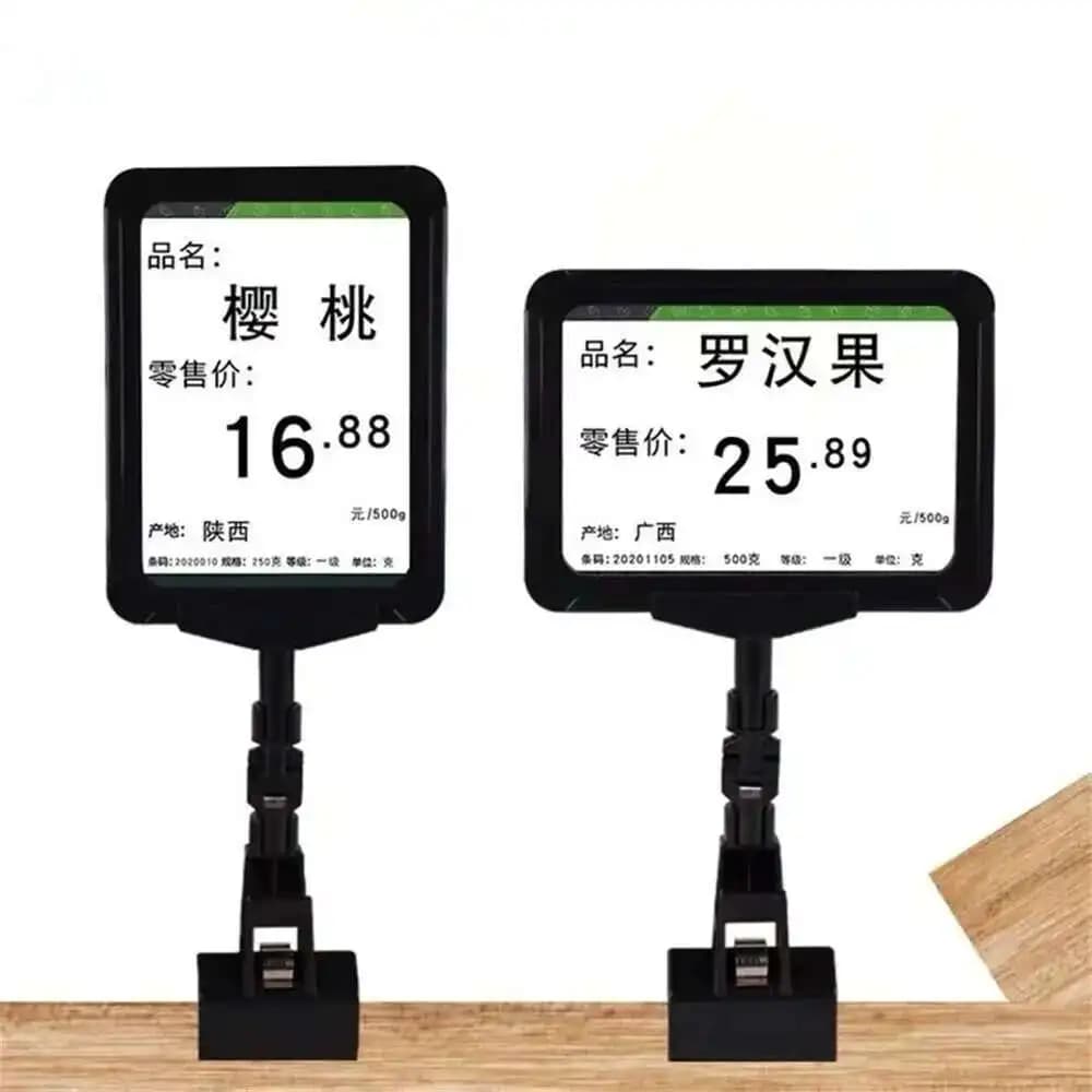 Telaio porta carte per etichette prezzo A4 da 5 pezzi con porta cartello a clip per supermercati di frutta e verdura, centri commerciali