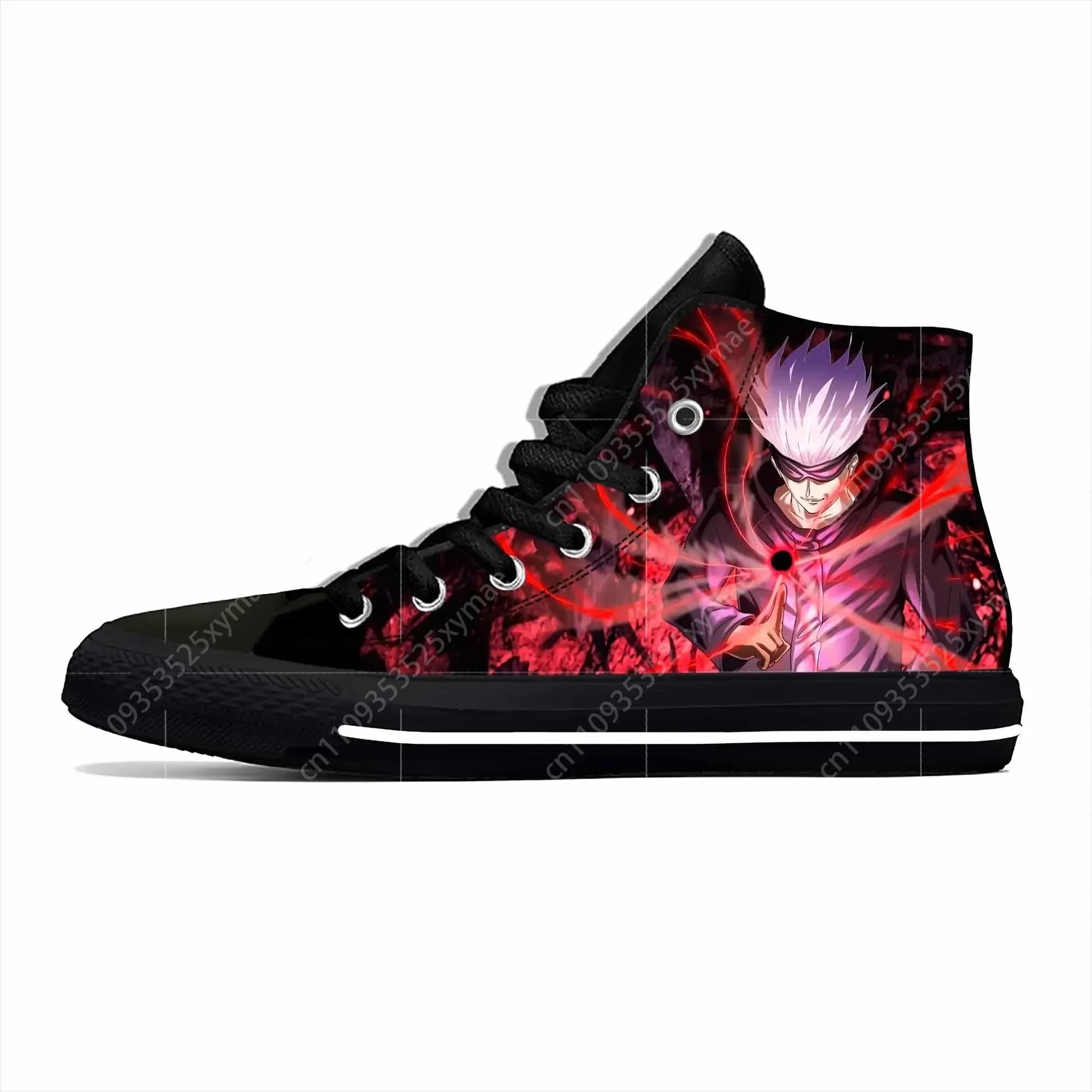 Scarpe Casual in Stile Anime Giapponese Jujutsu Kaisen Gojo Satoru, Sneakers Traspiranti con Stampa 3D per Uomo e Donna
