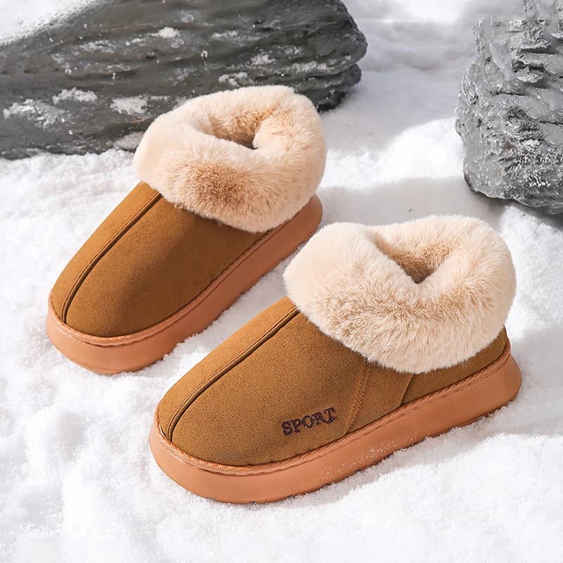 Fluffy Women's Slippers Home Luxury Designer Ankle Boots Female Indoor Plush Winter Woman Shoes Flat Casual Fuzzy Fur Footwear