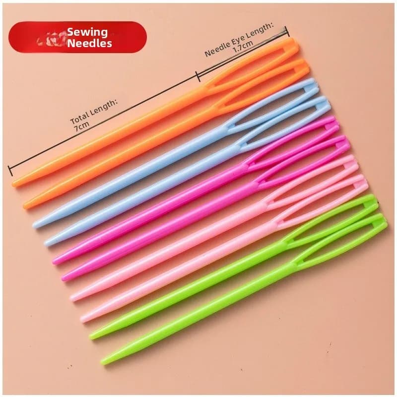 Large Eye Hole Needle for Knitting Plastic Hand Sewing Needle Straight Line Needle Children's Toy Toy for Weaving And Crafting