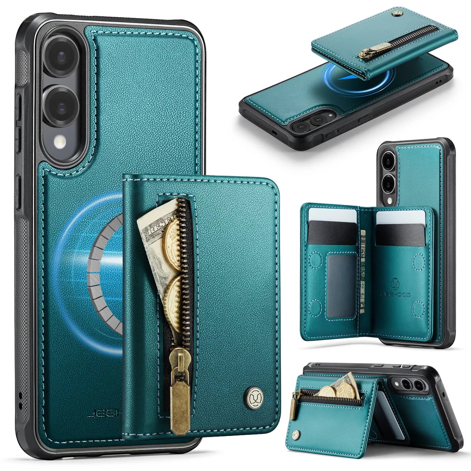 Custodia per Google Pixel 10 9 Pro XL 9A 10 9 Custodia a portafoglio, porta carte con blocco RFID magnetico staccabile, custodia con cerniera
