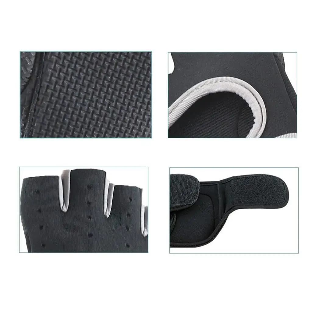 Half Finger Gloves Ultralight Polyester Sport Fitness Gloves Gym Accessories Adjustable Strap Anti Skid Palm for Men Women