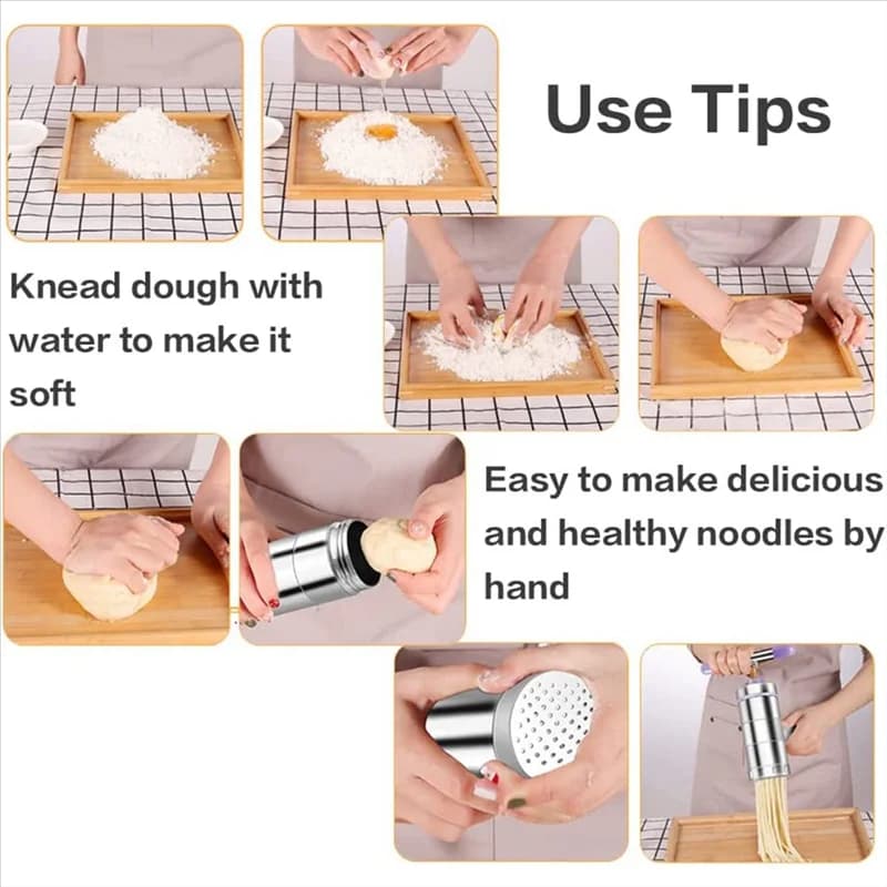 A53Q-Macchina per fare noodle Macchina per pressa manuale per tagliatelle Macchina per pasta in acciaio inossidabile, stampo per noodle
