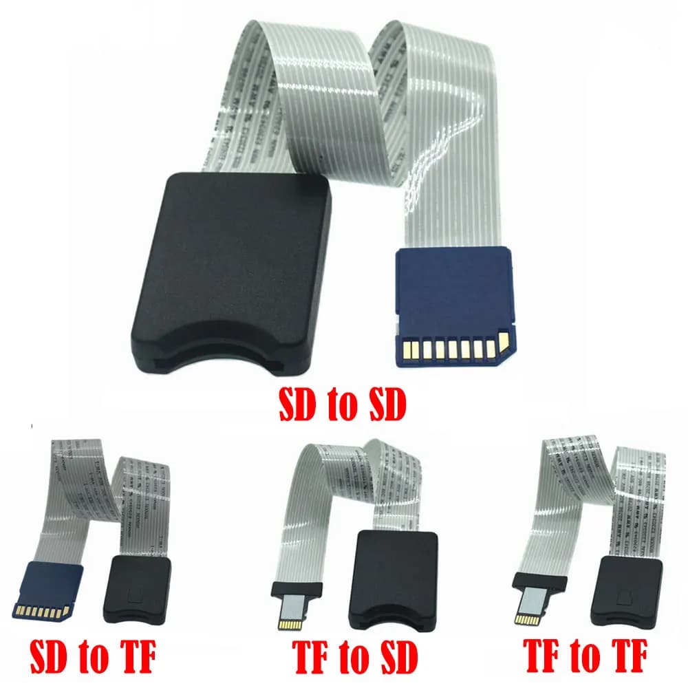 Scheda SD Femmina a TF Micro SD Maschio SD a SD/TF a TF Scheda flessibile Gps Cavo di prolunga Extender Adattatore Lettore Drop Ship