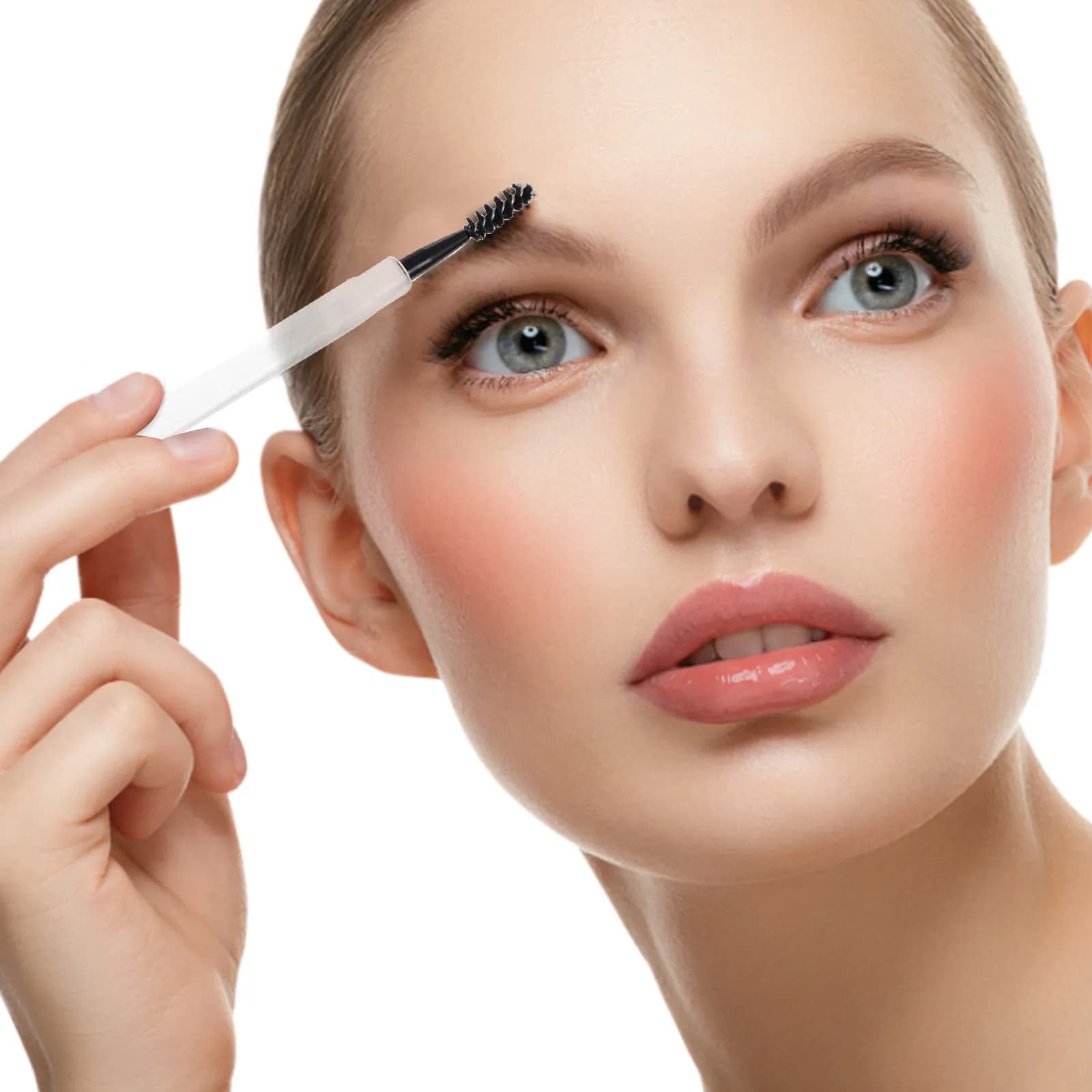 Set di 6 Pennelli per Ciglia e Sopracciglia, Spazzola per Mascara, Strumento per Separare le Ciglia, Impugnatura Ergonomica, Compatto, Essenziale per il Trucco Femminile in Viaggio