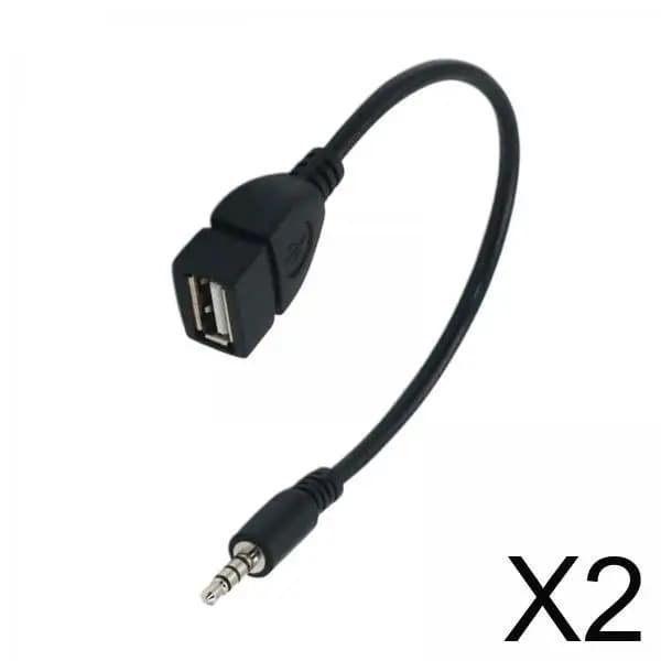 Cavo Adattatore Convertitore OTG da AUX Maschio 3.5mm a USB Femmina da 2.9 Pollici
