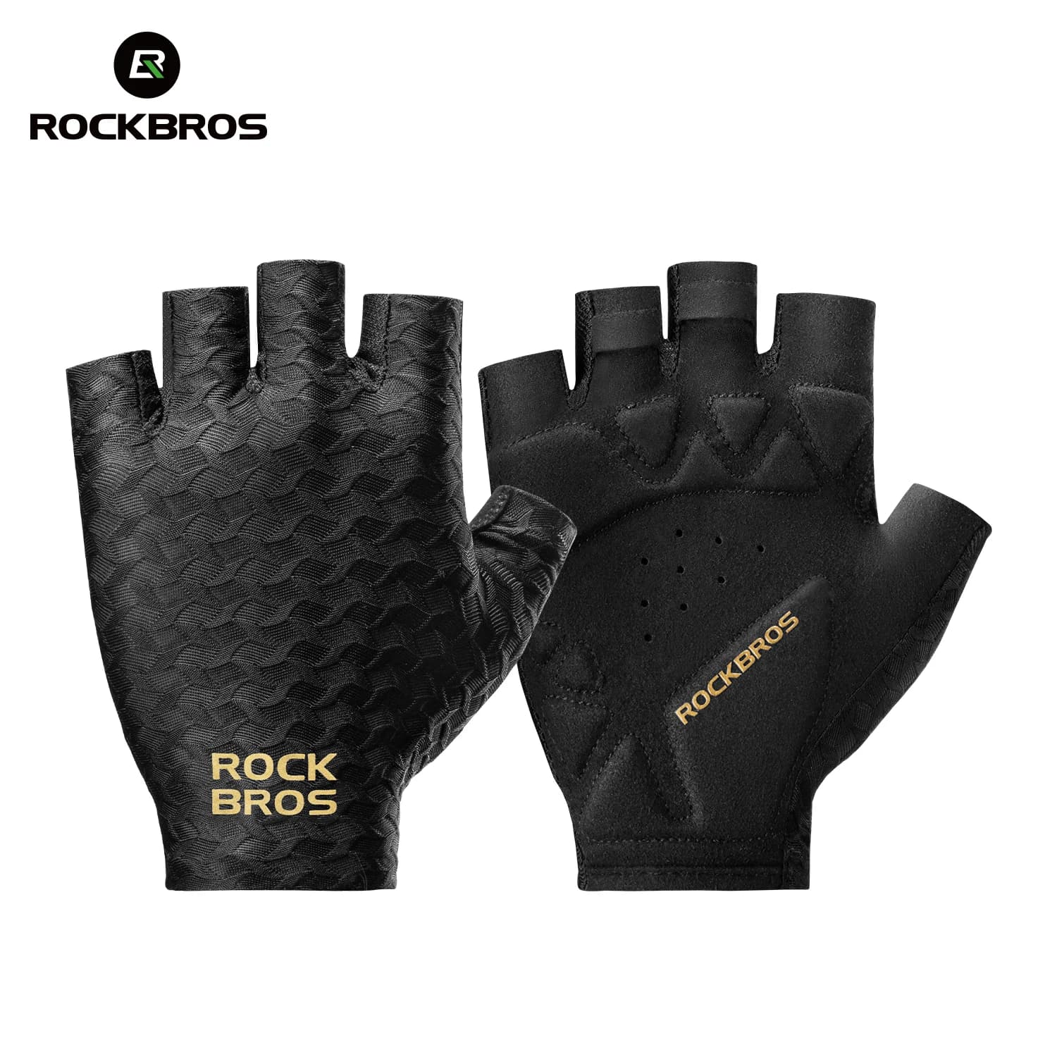 ROCKBROS Bicycle Half Finger Gloves Summer Breathable Shockproof Sports Bike Shorts Gloves MTB Road Cycling Gloves Men Women