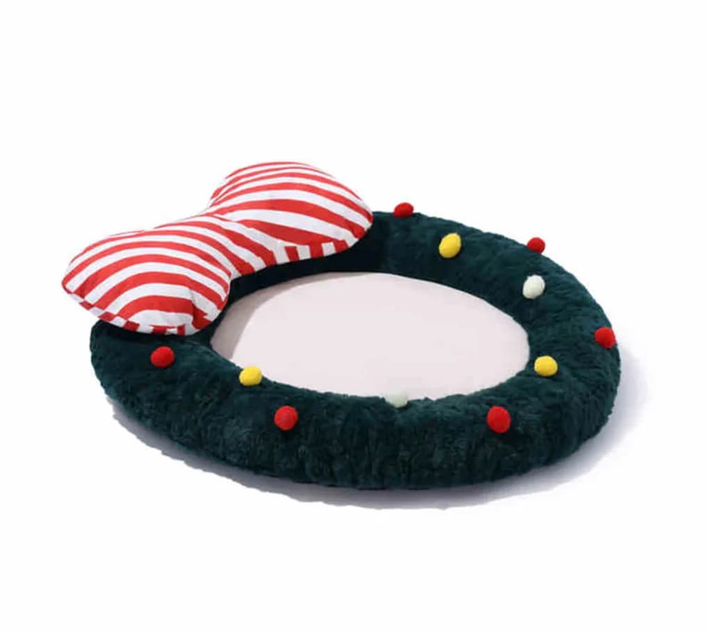 Natale Capodanno Soffice letto per animali domestici accogliente per interni Letto per animali antiscivolo in flanella per cani e gatti
