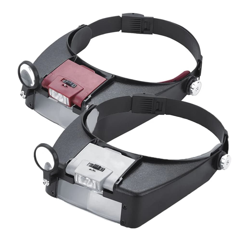 10X fascia per capelli lenti d'ingrandimento a LED lente d'ingrandimento illuminata lente di ingrandimento regolabile strumento di riparazione per orologiaio di lettura di gioielli