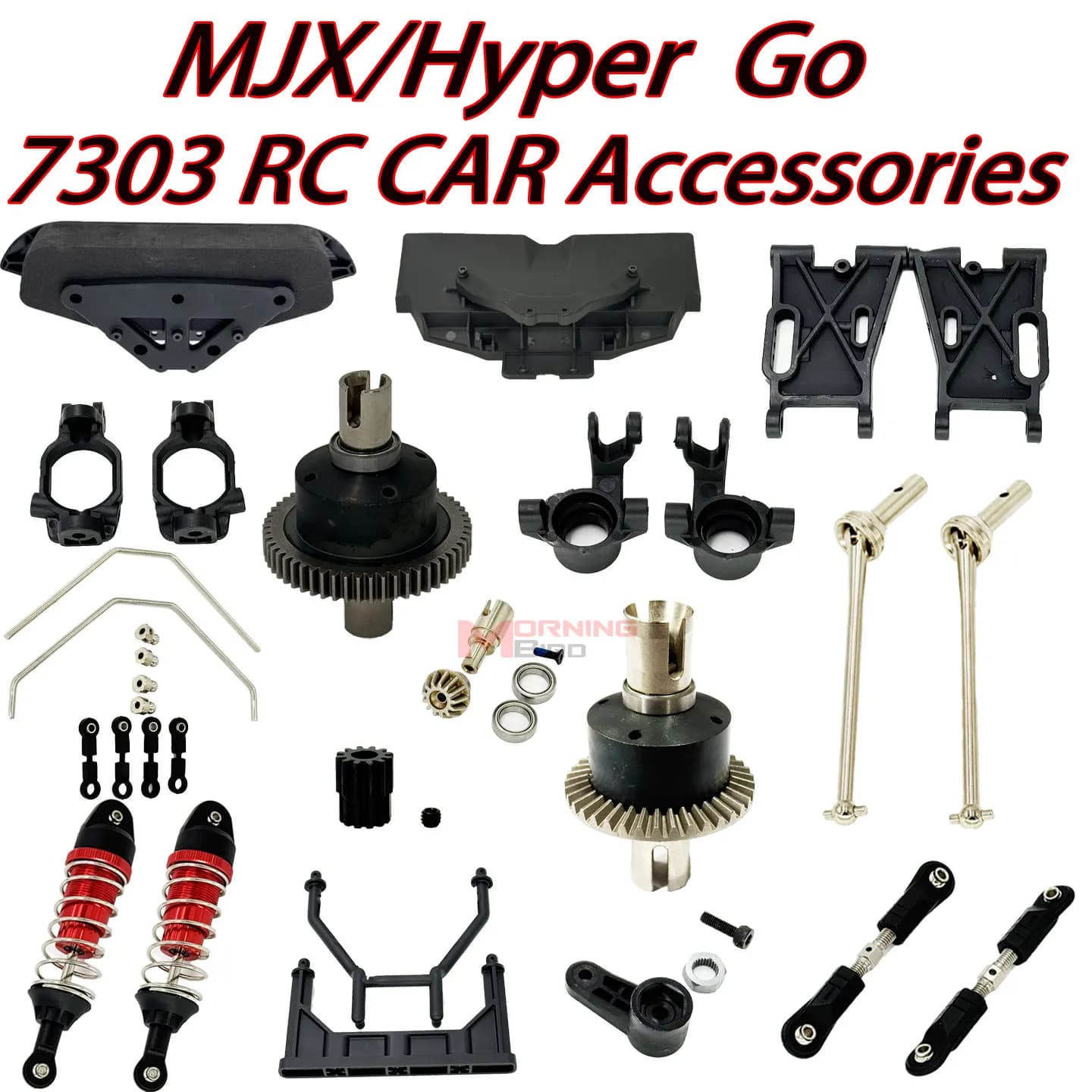 MJX RC Hyper Go 7303 Parti di automobili RC per accessori modificati Sterzo differenziale Braccio sterzo ESC Gear Pneumatico